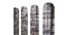 Штакетник П-образный А фигурный 0,45 Print Elite Fine Stone TwinColor