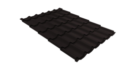 Металлочерепица классик Grand Line 0.5 PurLite Мatt RAL 9005 черный