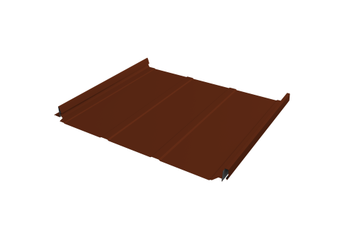 Кликфальц Pro Line Grand Line 0,45 PE с пленкой на замках RAL 3009 оксидно-красный