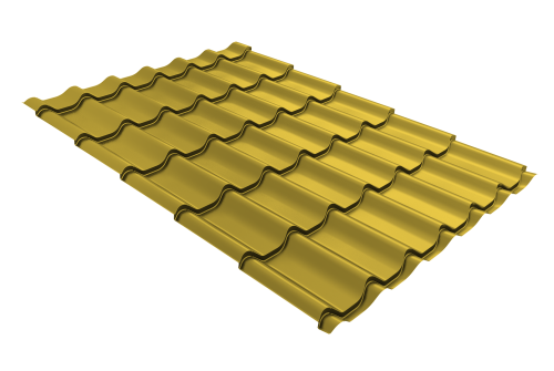 Металлочерепица классик Grand Line 0.45 PE RAL 1018 цинково-желтый