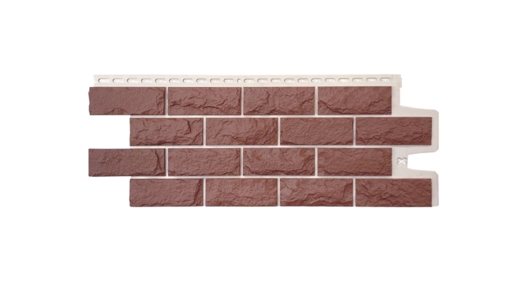 Фасадная панель GL Колотый камень Design Plus корица с белым швом