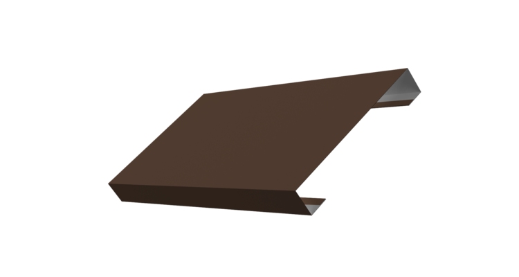 Ламель лицевая 125 забора жалюзи Texas 0.5 PurPro Matt 275 с пленкой RAL 8017 шоколад