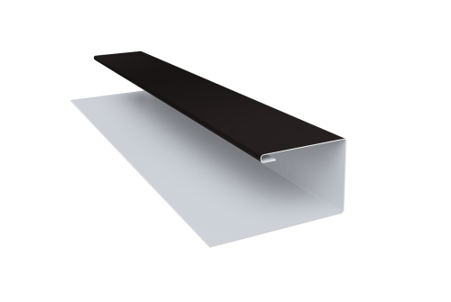 Планка П-образная Экобрус Grand Line 0,45 Drap RAL 9005 черный (2м)