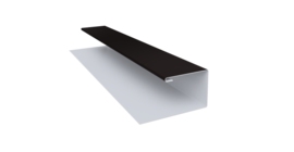 Планка П-образная Экобрус Grand Line 0,45 Drap RAL 9005 черный (3м)