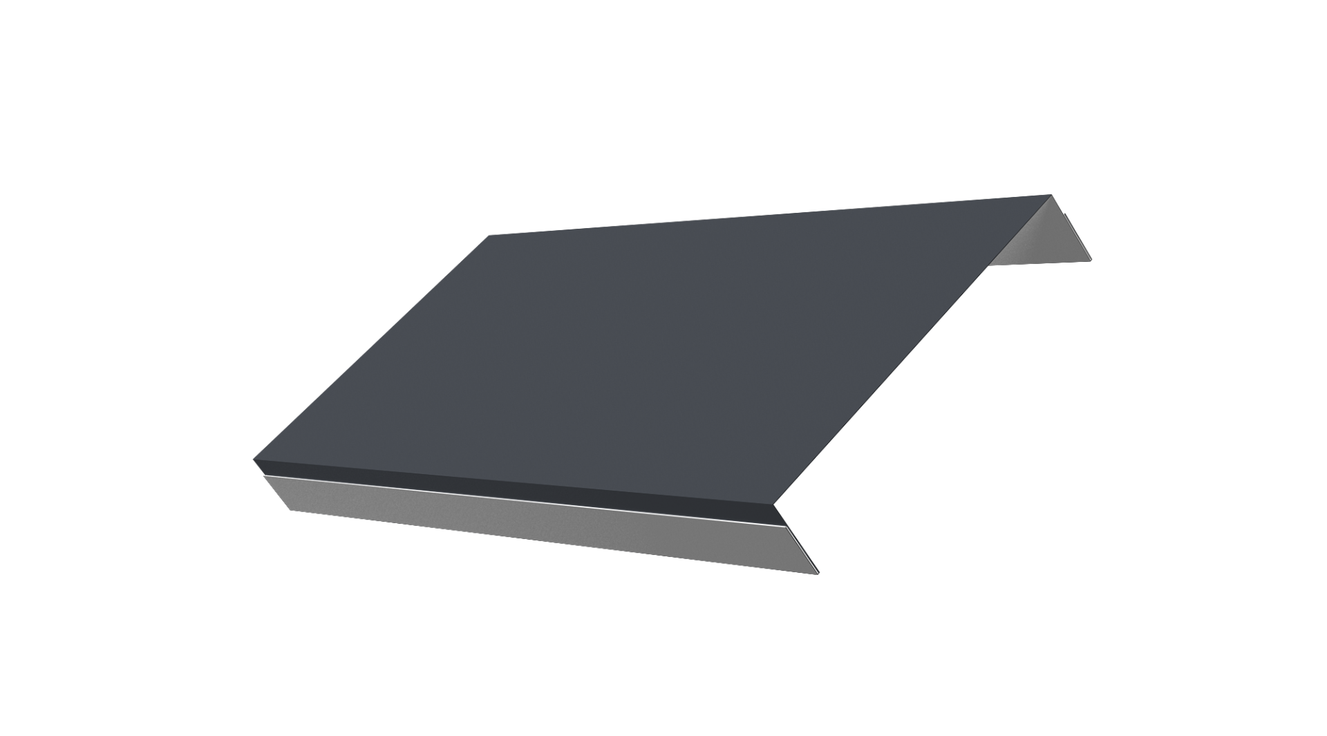 Ламель обратная 125 забора жалюзи Texas 0.45 PE с пленкой RAL 7024 мокрый асфальт