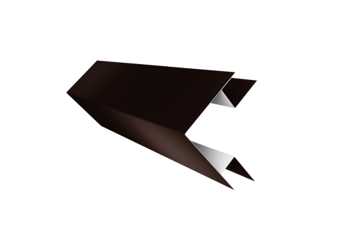 Планка угла внешнего сложного Экобрус Grand Line 0,45 Drap RAL 8017 шоколад (3м)