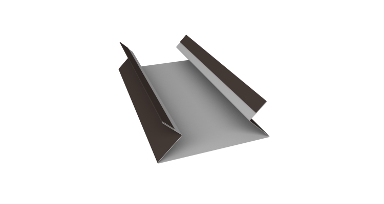 Планка угла внутреннего составная верхняя 0,5 Satin с пленкой RR 32 темно-коричневый (3м)