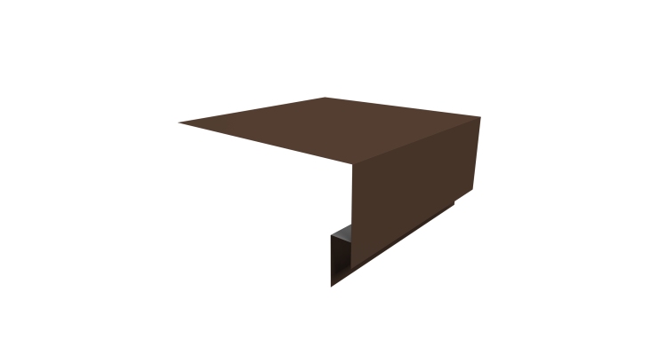 Планка околооконная сложная Экобрус Grand Line 250х75х25 0,5 Drap TX RAL 8017 шоколад (2м)