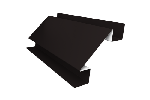 Угол внутренний сложный 75мм 0,5 Satin с пленкой RAL 9005 черный (2м)