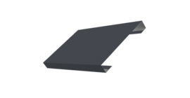 Ламель лицевая 150 забора жалюзи Texas стартовая/финишная для калиток и ворот 0.45 Drap TwinColor с пленкой RAL 7024 мокрый асфальт