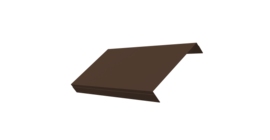 Ламель обратная 150 забора жалюзи Texas стартовая/финишная для калиток и ворот 0,45 Drap-double TX RAL 8017 шоколад