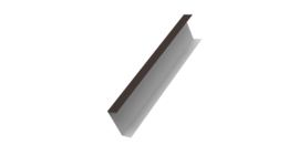 Декоративная накладка на столб универсальная 60х60 для забора жалюзи 0,45 PE RR 32 темно-коричневый (1,8м)