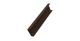 Декоративная накладка на столб универсальная 60х60 для забора жалюзи 0,5 Atlas X RAL 8017 шоколад (3м)