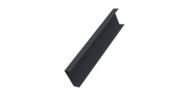 Декоративная накладка на столб универсальная 62х55 для забора жалюзи 0,45 Drap-double TX RAL 7024 мокрый асфальт (2,5м)