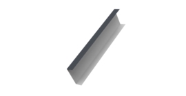 Декоративная накладка на столб универсальная 62х55 для забора жалюзи 0,5 Satin RAL 7024 мокрый асфальт (1,8м)