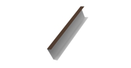 Декоративная накладка на столб универсальная 62х55 для забора жалюзи 0,5 PurPro Matt 275 RAL 8017 шоколад (2,5м)