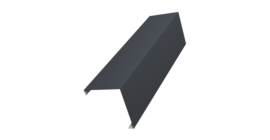 Декоративная накладка на столб универсальная угловая 60х60 для забора жалюзи 0,5 Rooftop Бархат RAL 7024 мокрый асфальт (2,5м)