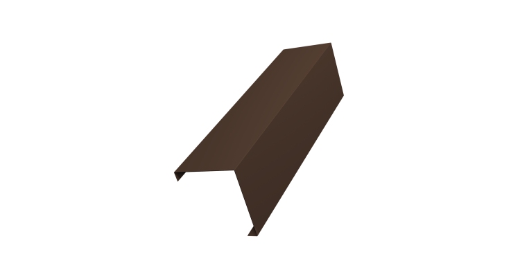 Декоративная накладка на столб универсальная угловая 62х55 для забора жалюзи 0,5 Atlas X RAL 8017 шоколад (3м)