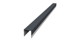 Планка вертикальная обратная для забора жалюзи Palermo 0,5 Satin Matt RAL 7024 мокрый асфальт (2м)