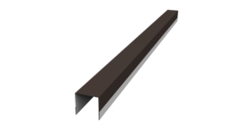 Планка вертикальная обратная для забора жалюзи Palermo 0,45 Drap TX RR 32 темно-коричневый (2м)