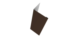 Нащельник для калиток и ворот 25х35 жалюзи Milan, Tokyo, Palermo 0,5 Satin RAL 8017 шоколад (L2,5)